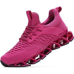 Women Bright Purple Slip-On Walking Running Shoes Blade Sneaker Non-Slip Comfort
